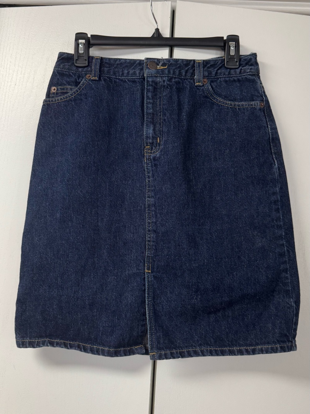 The Limited brand Knee-length, dark-wash denim , size 8